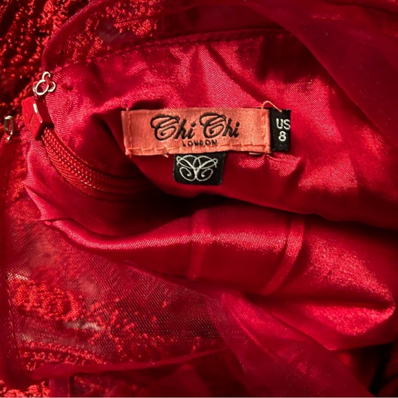 Chi Chi London Burgundy Lace Dress - Picture 4 of 4